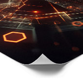 Eine digitale Lebensform, die sich im virtuellen R Poster (Ecke)