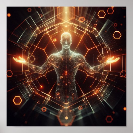 Eine digitale Lebensform, die sich im virtuellen R Poster (Vorne)