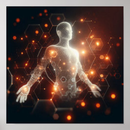 Eine digitale Lebensform, die sich im virtuellen R Poster