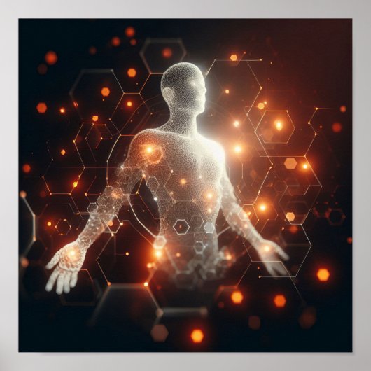 Eine digitale Lebensform, die sich im virtuellen R Poster (Vorne)