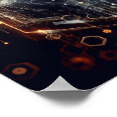 Eine digitale Lebensform, die sich im virtuellen R Poster (Ecke)