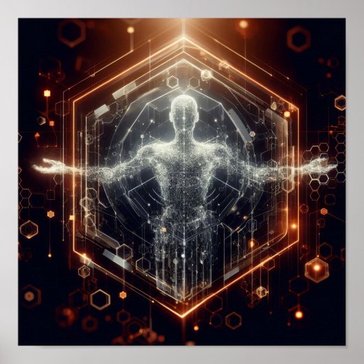 Eine digitale Lebensform, die sich im virtuellen R Poster (Vorne)