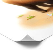 Eine digitale Malerei einer jungen Niedlichen Sabl Poster (Ecke)