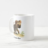 Eine digitale Malerei einer Niedlichen Hyena Kaffeetasse (Vorderseite Links)
