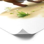 Eine digitale Malerei einer Niedlichen Jackal Poster (Ecke)