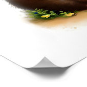 Eine digitale Malerei einer Niedlichen Javelina Poster (Ecke)