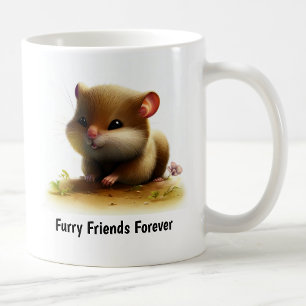 Eine digitale Malerei einer sehr niedlichen Haselm Kaffeetasse
