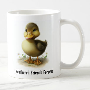 Eine digitale Malerei einer süßen Ente Kaffeetasse