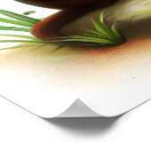 Eine digitale Malerei eines jungen Niedlichen Eich Poster (Ecke)