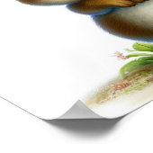 Eine digitale Malerei eines jungen Niedlichen Kani Poster (Ecke)