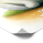 Eine digitale Malerei eines jungen Niedlichen Schw Poster (Ecke)