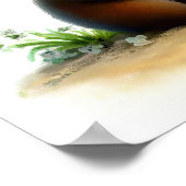 Eine digitale Malerei eines jungen Niedlichen Weas Poster (Ecke)