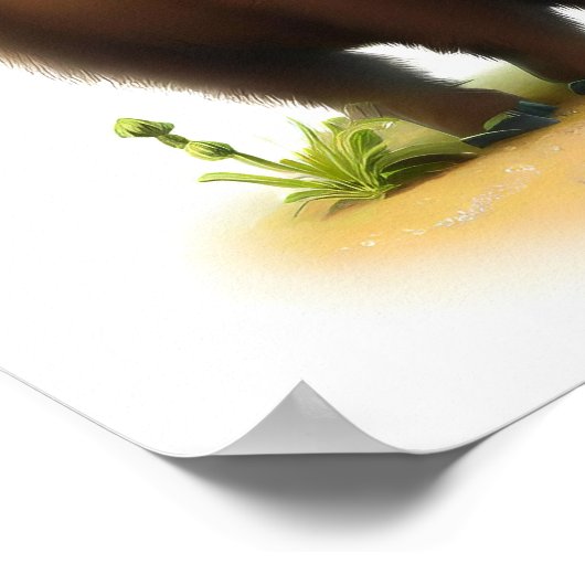 Eine digitale Malerei eines jungen Niedlichen Wild Poster (Ecke)