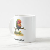 Eine digitale Malerei eines Mount Apo Lorikeets Kaffeetasse (Vorderseite Links)