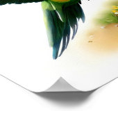 Eine digitale Malerei eines Niedlichen Berges Apo Poster (Ecke)