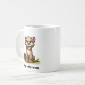 Eine digitale Malerei eines Niedlichen Cougars Kaffeetasse (Vorderseite Links)