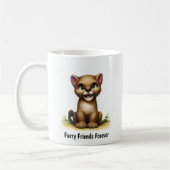 Eine digitale Malerei eines Niedlichen Cougars Kaffeetasse (Links)