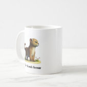 Eine digitale Malerei eines Niedlichen Cougars Kaffeetasse (Vorderseite Links)
