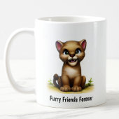 Eine digitale Malerei eines Niedlichen Cougars Kaffeetasse