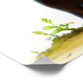 Eine digitale Malerei eines Niedlichen Elchs Poster (Ecke)