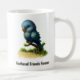 Eine digitale Malerei eines Niedlichen Indigoflüge Kaffeetasse