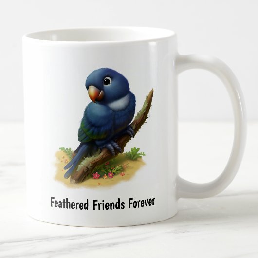 Eine digitale Malerei eines Niedlichen Indigoflüge Kaffeetasse