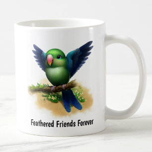 Eine digitale Malerei eines Niedlichen Indigoflüge Kaffeetasse