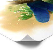 Eine digitale Malerei eines Niedlichen Indigoflüge Poster (Ecke)