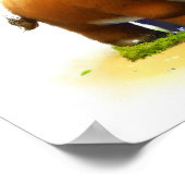 Eine digitale Malerei eines Niedlichen jungen Ochs Poster (Ecke)