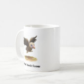 Eine digitale Malerei eines Niedlichen Kondors Kaffeetasse (Vorderseite Links)