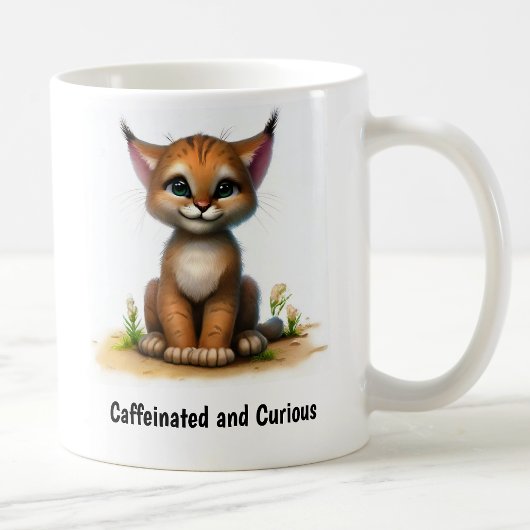 Eine digitale Malerei eines Niedlichen Lynchs Kaffeetasse