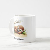 Eine digitale Malerei eines Niedlichen Meerkats Kaffeetasse (Vorderseite Links)