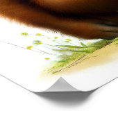 Eine digitale Malerei eines Niedlichen Orangutans Poster (Ecke)