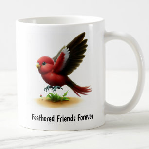 Eine digitale Malerei eines scharlachroten Rosella Kaffeetasse