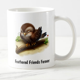 Eine digitale Malerei eines süßen Habichts Kaffeetasse