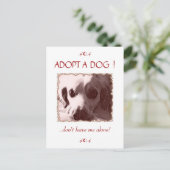 Eine Dog-Postkarte adoptiert Postkarte (Stehend Vorderseite)