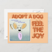 EINE DOG-POSTKARTE adoptiert Postkarte (Vorne/Hinten)