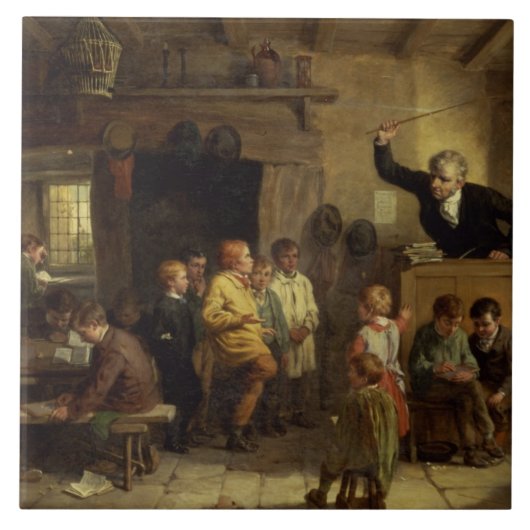 Eine Dorf-Schule Fliese (Vorderseite)