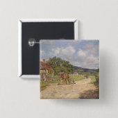 Eine Dorf-Szene (Öl auf Leinwand) Button (Vorne & Hinten)