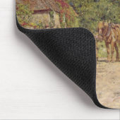 Eine Dorf-Szene (Öl auf Leinwand) Mousepad (Ecke)