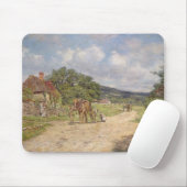 Eine Dorf-Szene (Öl auf Leinwand) Mousepad (Mit Mouse)