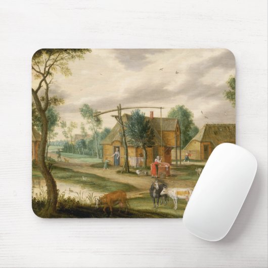 Eine Dorflandschaft Mousepad (Mit Mouse)