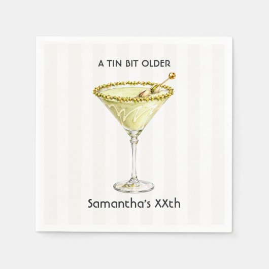 Eine Dose Ein Bisschen Älter Pistazien-Martini-Bir Serviette (Vorderseite)