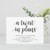 Eine Drehung in Plänen, Hochzeit Ändern Sie das Da Einladung (Stehend Vorderseite)