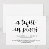 Eine Drehung in Plänen, Hochzeit Ändern Sie das Da Einladung (Vorne/Hinten)