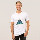 Eine dreieckige, geometrische Berglandschaft Tri-Blend Shirt (Vorderseite voll)