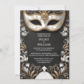 Eine Dress-Code Prom Kostümmasquerade Ball Hochzei Einladung (Vorderseite)