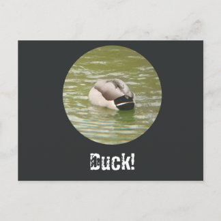 Eine Ducking-Enten-Postkarte Feiertagspostkarte
