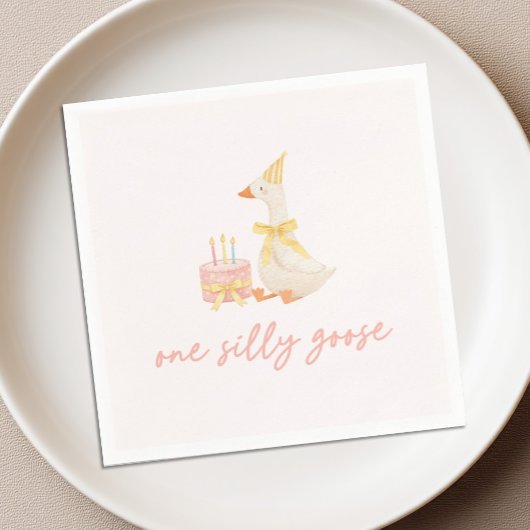Eine dumme Gans 1. Geburtstag Serviette
