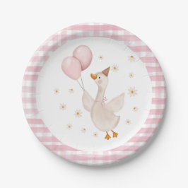 Eine dumme Gans Frühlingsparty Bauernhof Erste Geb Pappteller